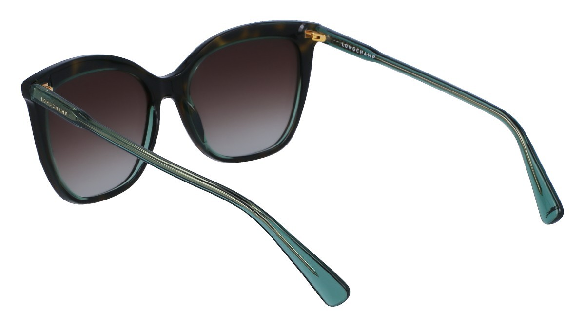 Occhiali da sole Longchamp LO729S (215) colore havana/green forma rettangolare lenti gradient brown/green