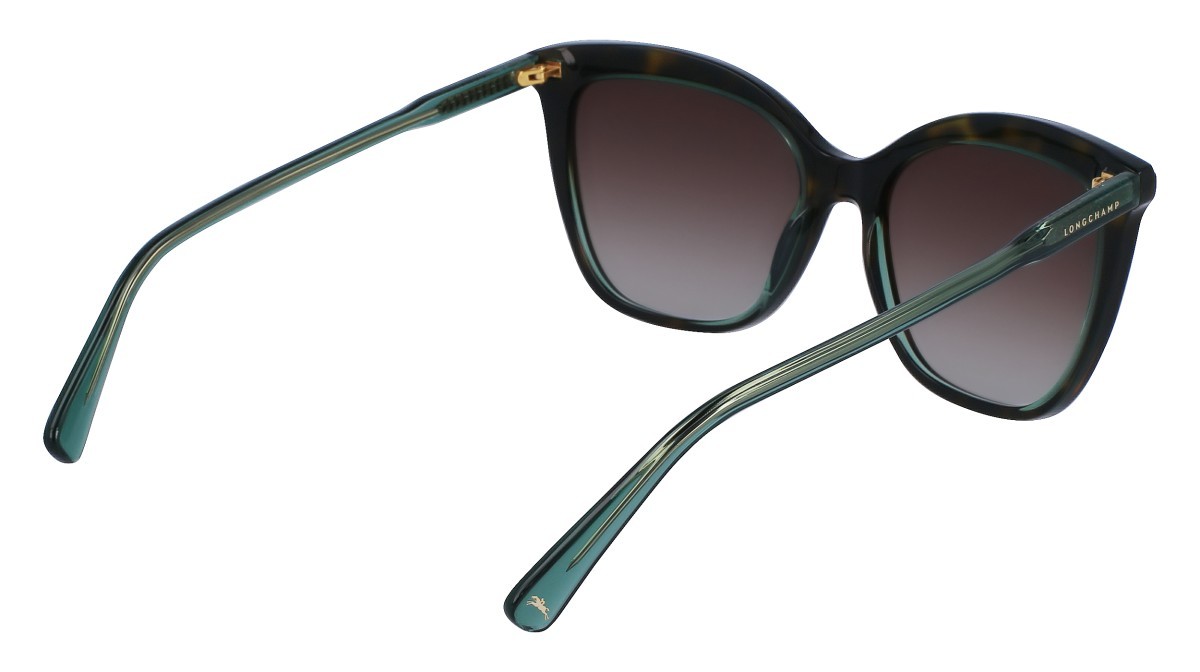 Occhiali da sole Longchamp LO729S (215) colore havana/green forma rettangolare lenti gradient brown/green