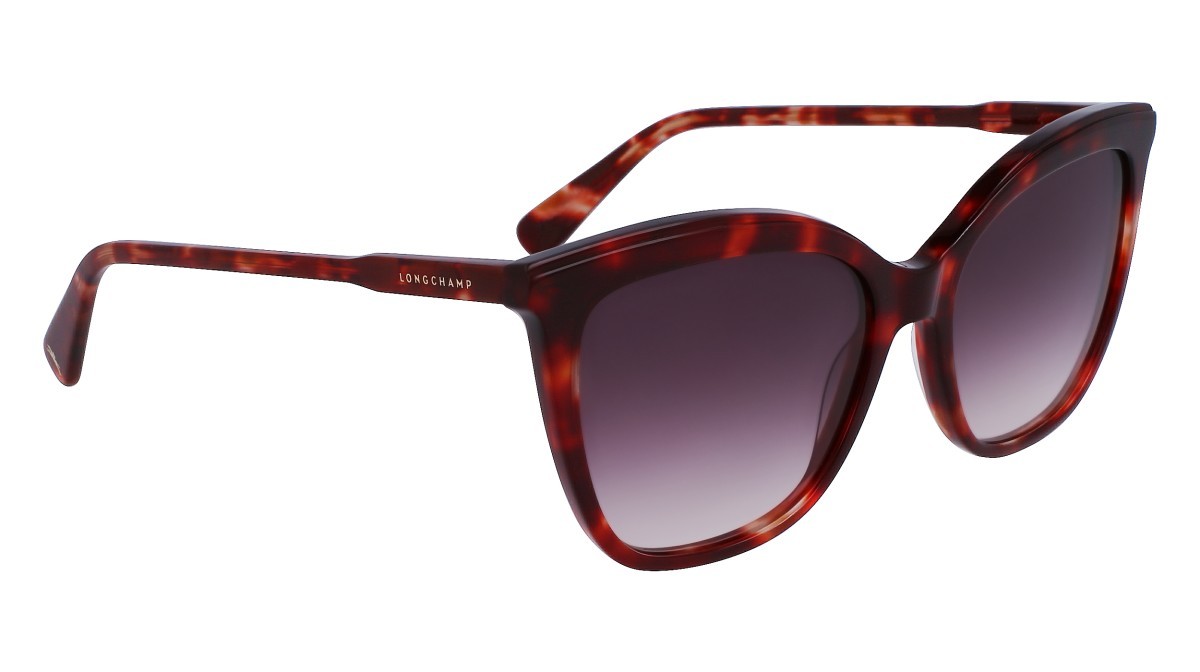 Sonnenbrillen Longchamp LO729S (640) farbe red havana form rechteckig gläser gradient brown