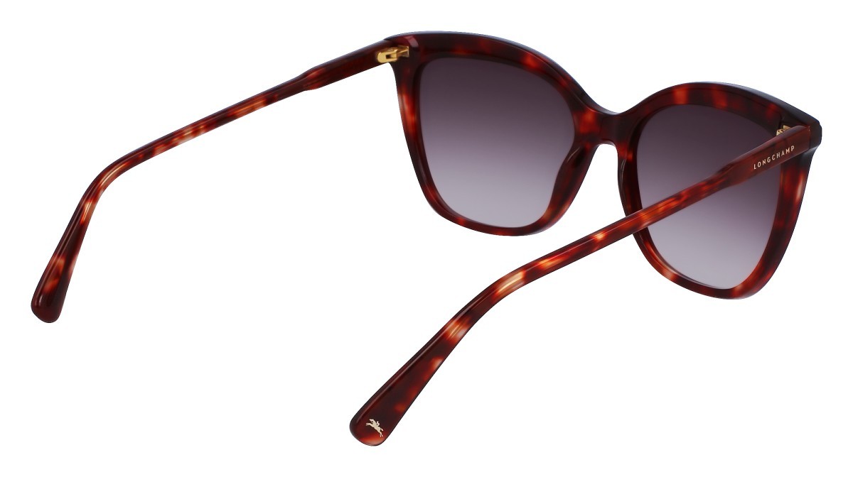 Sonnenbrillen Longchamp LO729S (640) farbe red havana form rechteckig gläser gradient brown