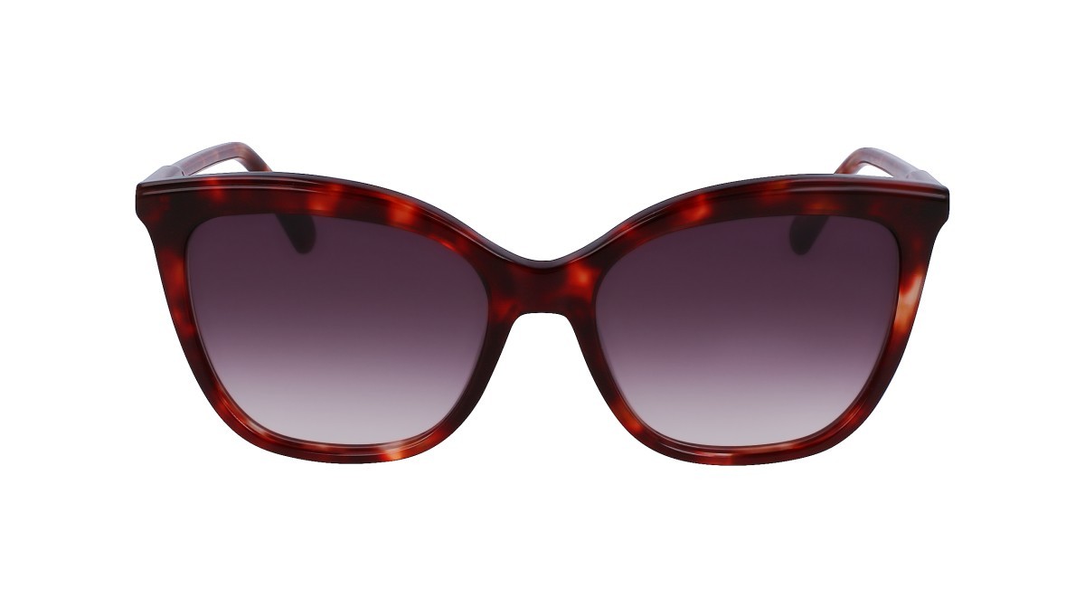Sonnenbrillen Longchamp LO729S (640) farbe red havana form rechteckig gläser gradient brown