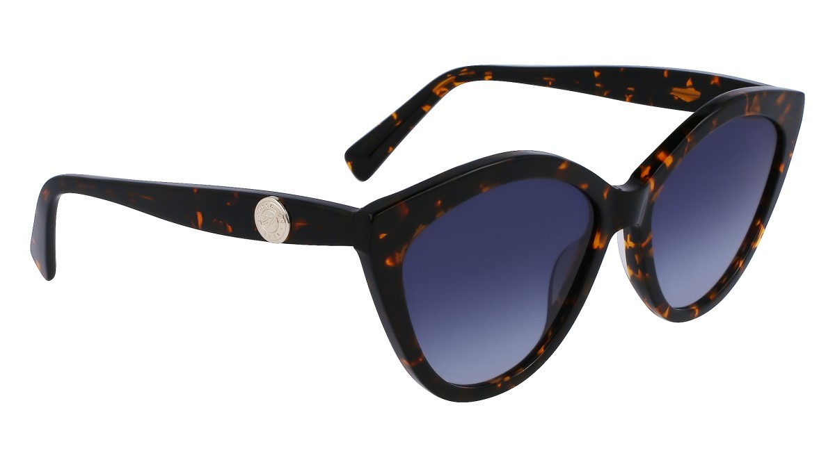 Sonnenbrillen Longchamp LO730S (242) farbe dark havana form cat-eye gläser gradient blue