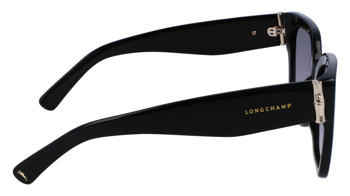 Sunglasses Longchamp LO732S (001) color black shape rectangle lenses blue gradient