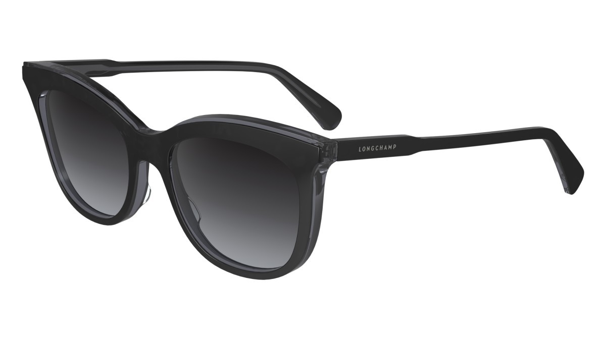 Sonnenbrillen Longchamp LO738S (018) farbe black/grey form cat-eye gläser gradient grey