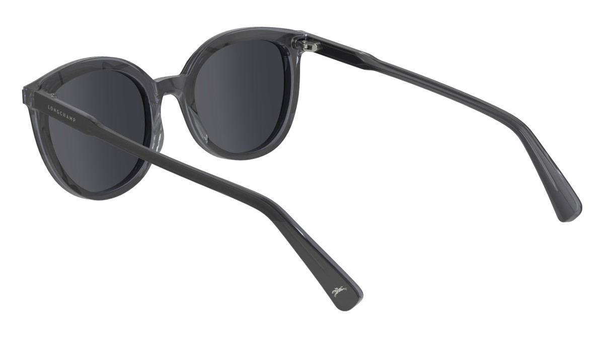 Sonnenbrillen Longchamp LO739S (018) farbe black/grey form rund gläser solid grey