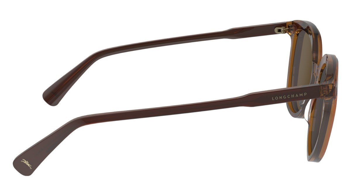 Sonnenbrillen Longchamp LO739S (206) farbe brown/caramel form rund gläser solid brown
