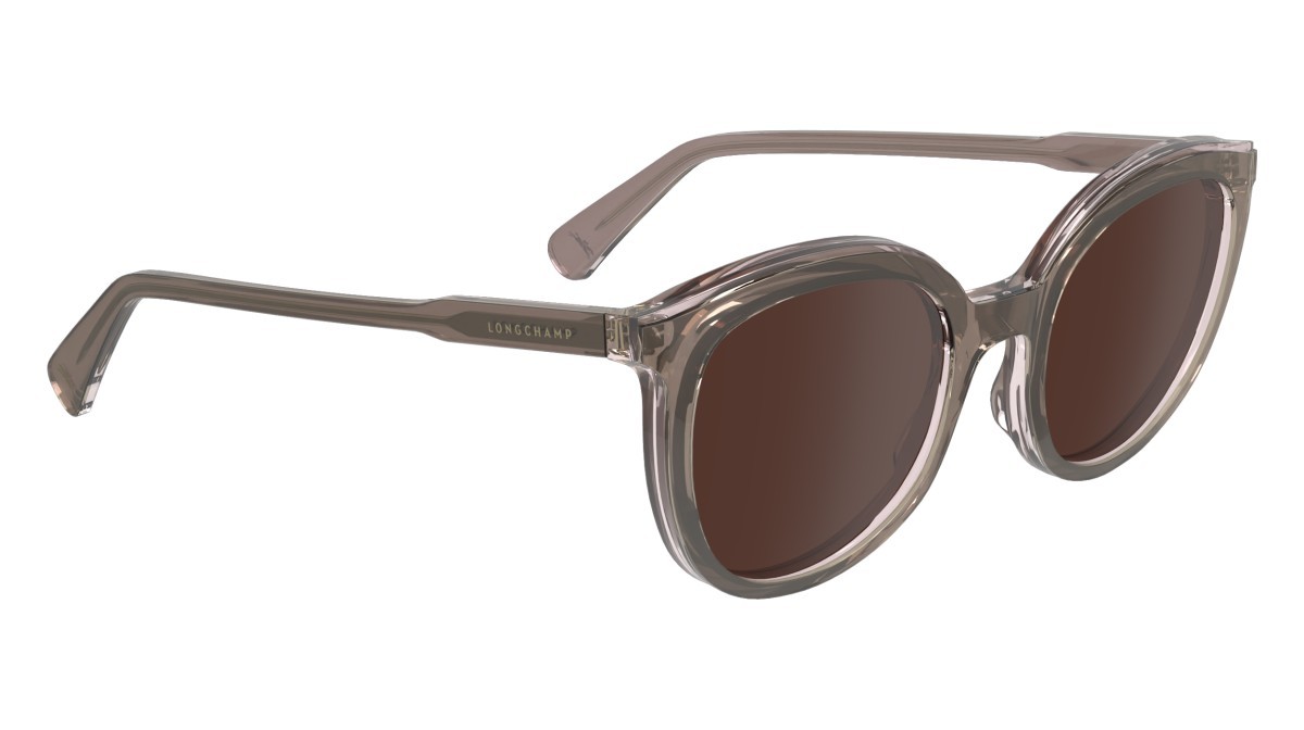 Sonnenbrillen Longchamp LO739S (511) farbe mauve/rose form rund gläser solid brown