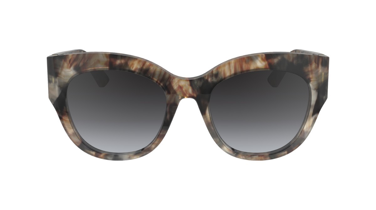 Sonnenbrillen Longchamp LO740S (254) farbe marble brown beige form schmetterling gläser gradient grey