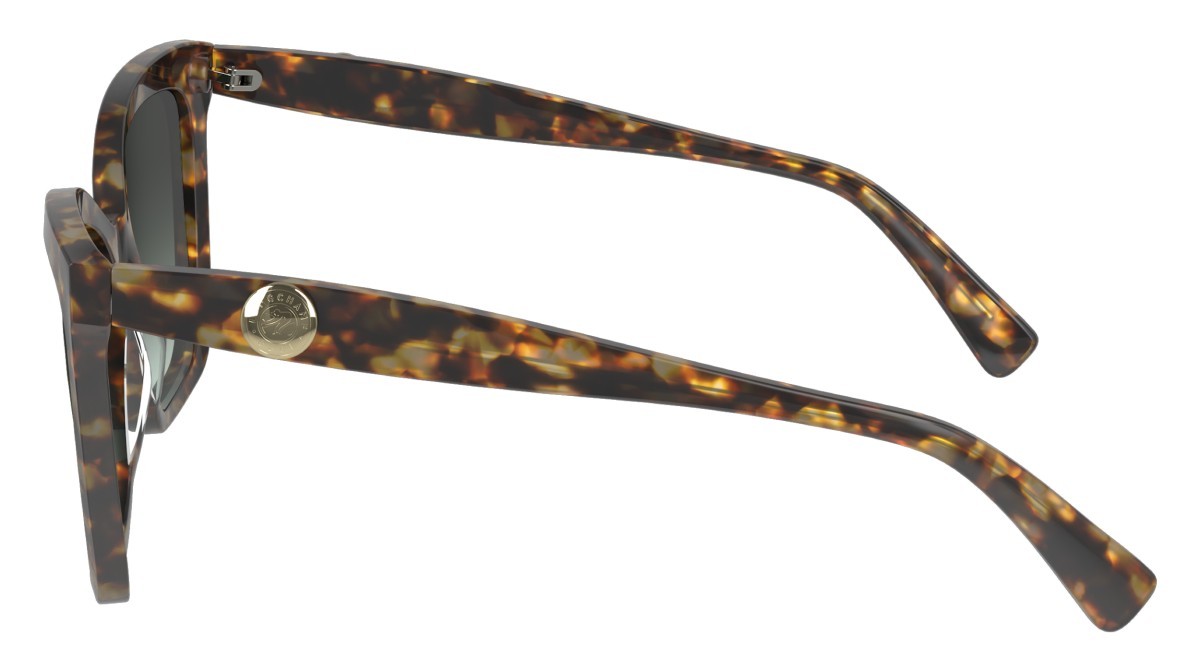 Occhiali da sole Longchamp LO742S (255) colore tokyo havana forma cat eye lenti gradient green