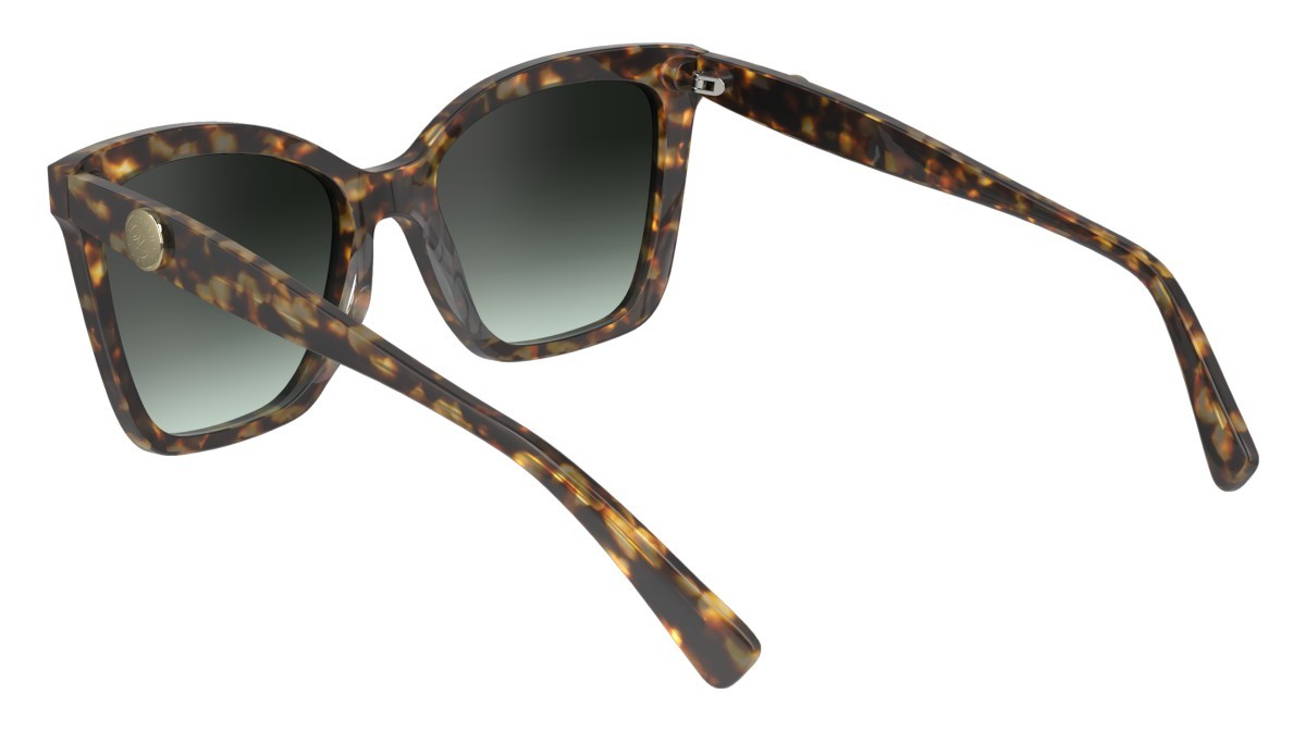 Occhiali da sole Longchamp LO742S (255) colore tokyo havana forma cat eye lenti gradient green
