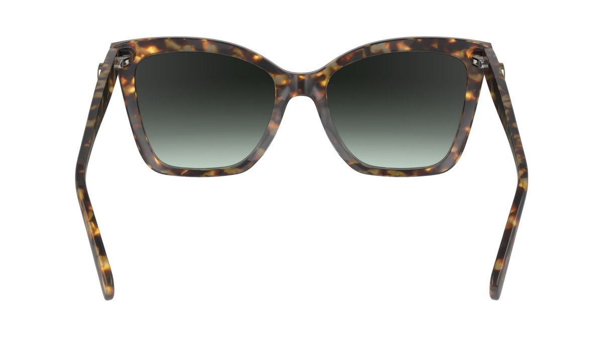 Occhiali da sole Longchamp LO742S (255) colore tokyo havana forma cat eye lenti gradient green
