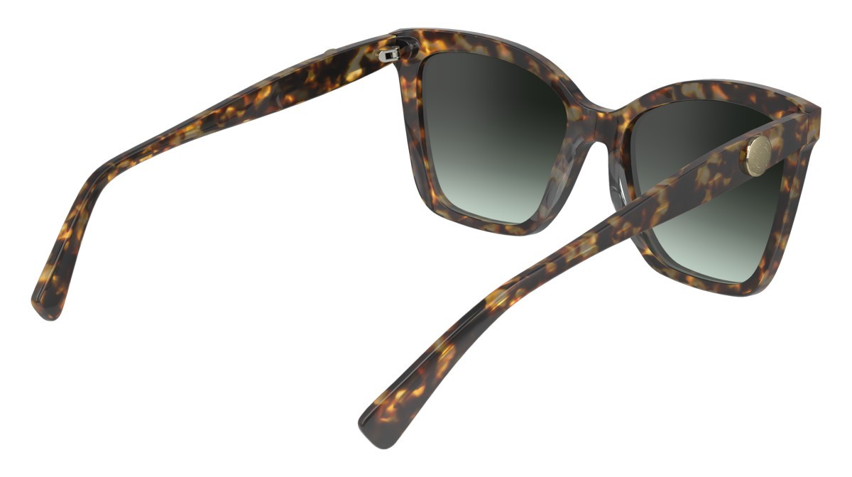 Occhiali da sole Longchamp LO742S (255) colore tokyo havana forma cat eye lenti gradient green