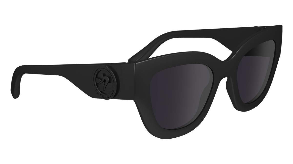 Sonnenbrillen Longchamp LO744S (001) farbe black form cat-eye gläser solid grey