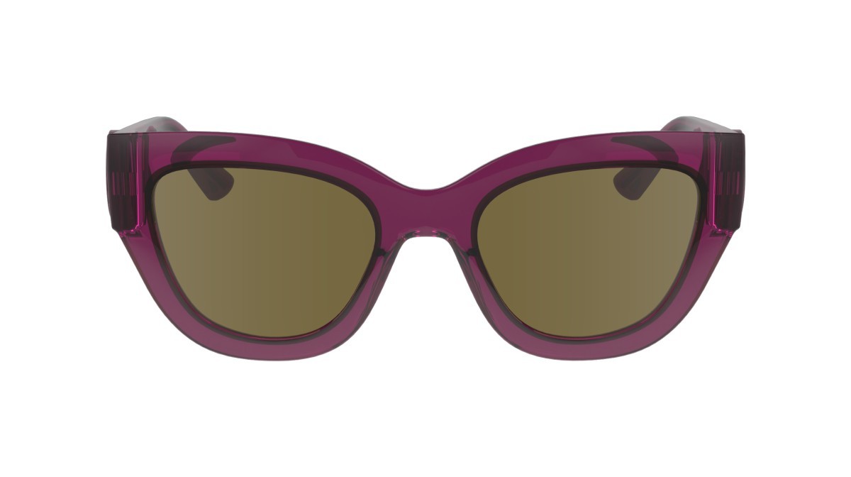 Sonnenbrillen Longchamp LO744S (655) farbe cyclamen form cat-eye gläser solid brown