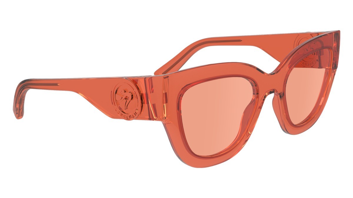 Sonnenbrillen Longchamp LO744S (842) farbe orange form cat-eye gläser solid orange