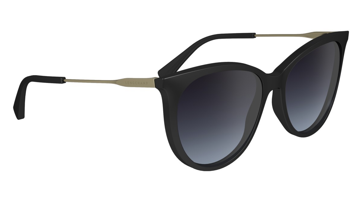 Sonnenbrillen Longchamp LO746S (001) farbe black form pantos gläser gradient grey