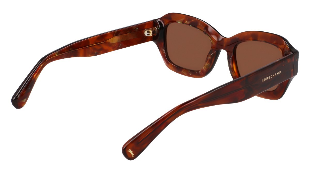 Sonnenbrillen Longchamp LO749S (237) farbe textured brown form cat-eye gläser solid brown