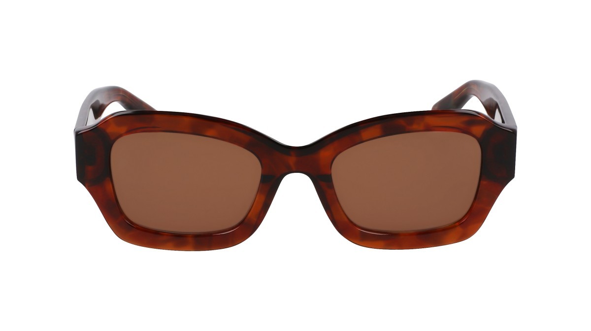 Sonnenbrillen Longchamp LO749S (237) farbe textured brown form cat-eye gläser solid brown