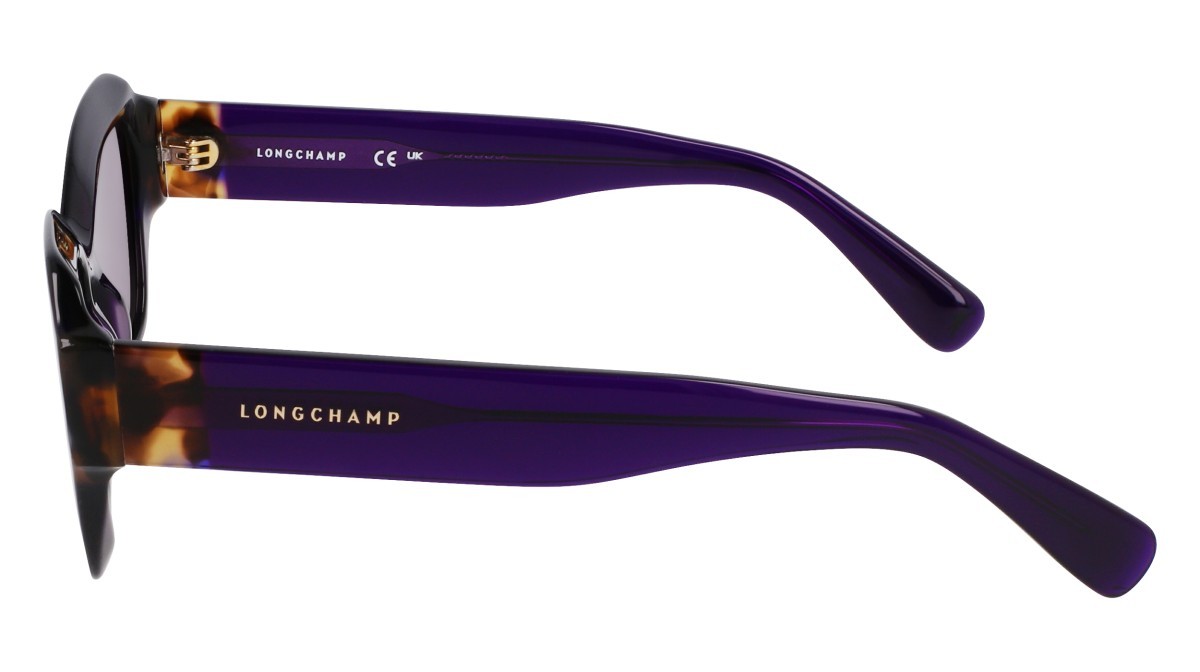 Occhiali da sole Longchamp LO749S (505) colore purple/havana forma cat eye lenti solid purple