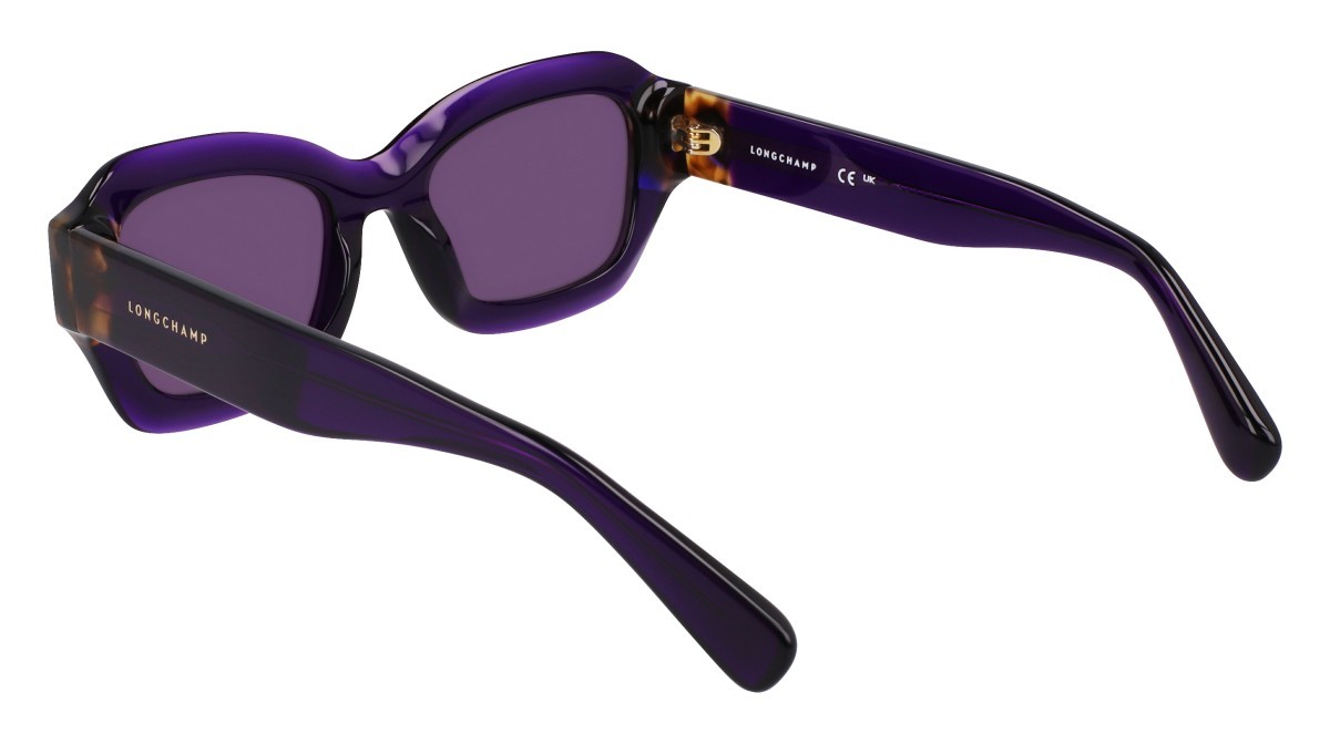 Occhiali da sole Longchamp LO749S (505) colore purple/havana forma cat eye lenti solid purple