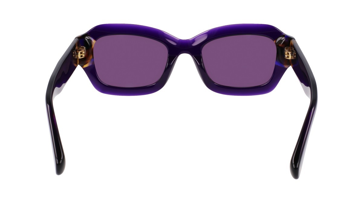 Occhiali da sole Longchamp LO749S (505) colore purple/havana forma cat eye lenti solid purple