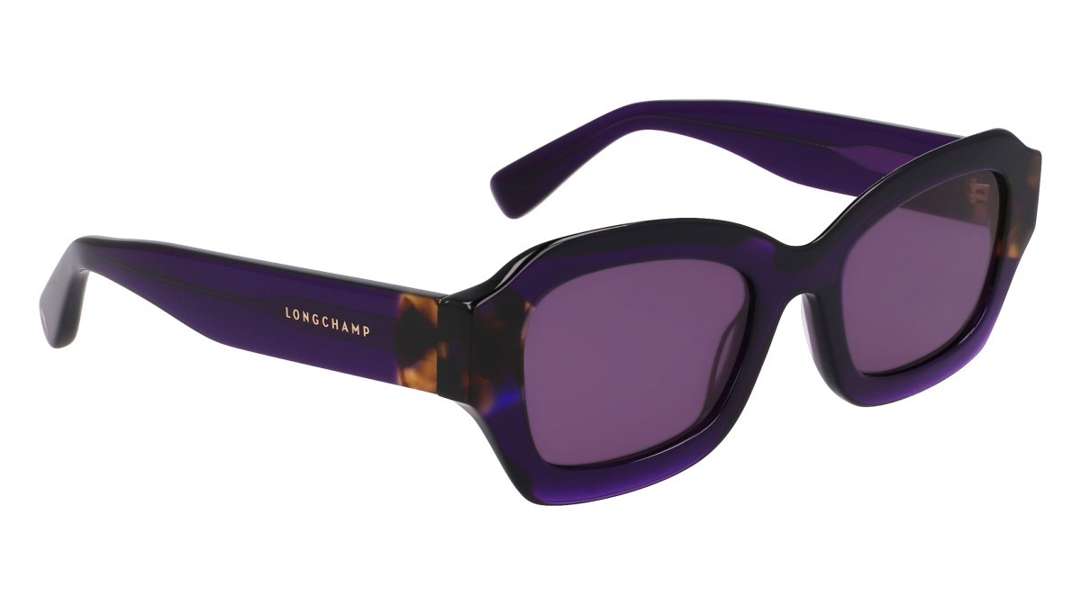 Occhiali da sole Longchamp LO749S (505) colore purple/havana forma cat eye lenti solid purple