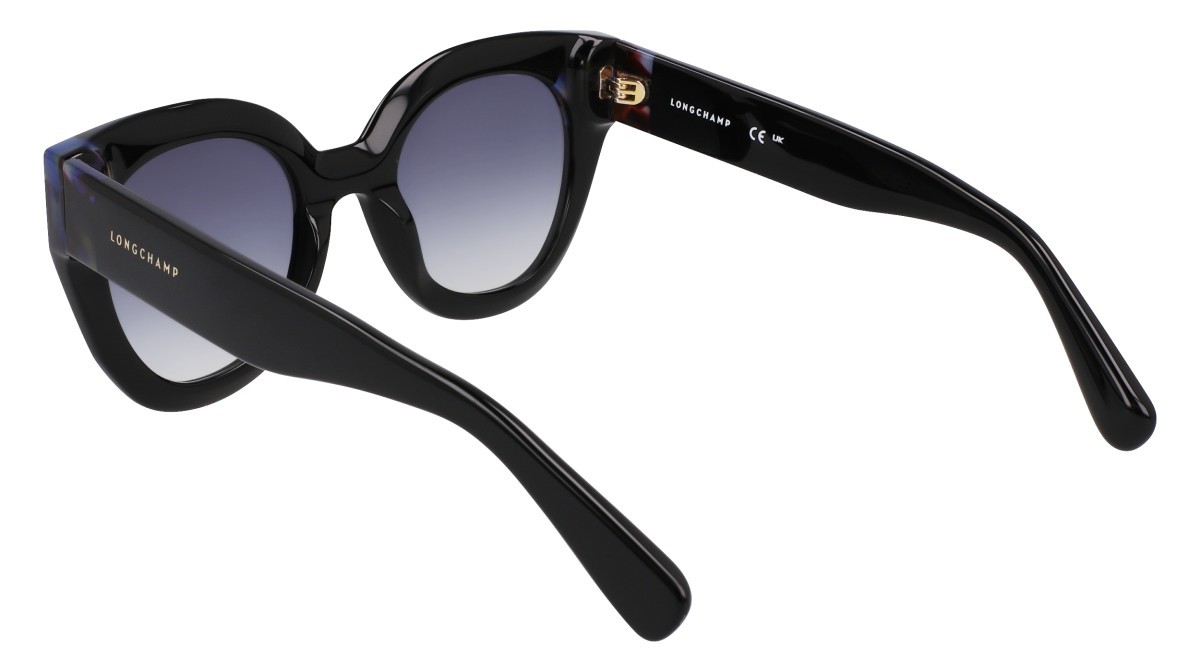 Occhiali da sole Longchamp LO750S (012) colore black/blue havana forma rotondo lenti gradient blue
