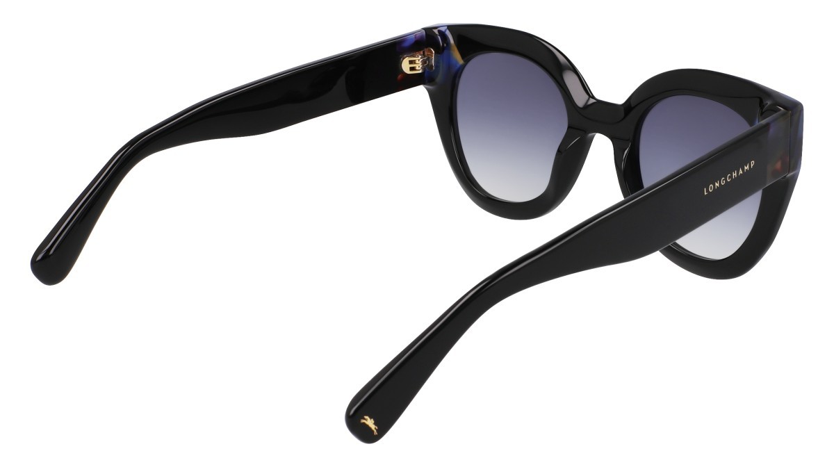 Occhiali da sole Longchamp LO750S (012) colore black/blue havana forma rotondo lenti gradient blue