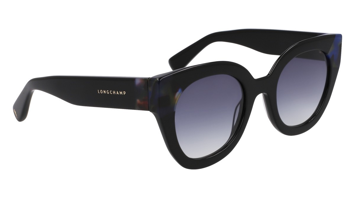 Occhiali da sole Longchamp LO750S (012) colore black/blue havana forma rotondo lenti gradient blue