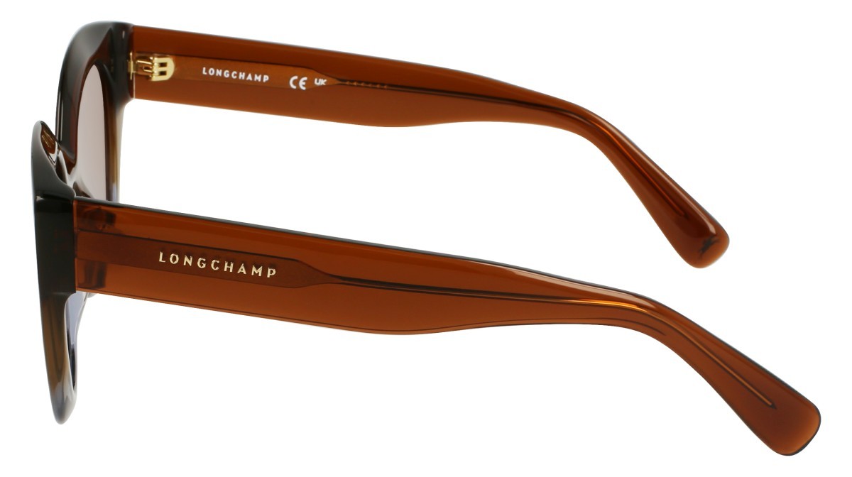 Occhiali da sole Longchamp LO750S (208) colore transparent gradient brown/azu forma rotondo lenti gradient brown blue