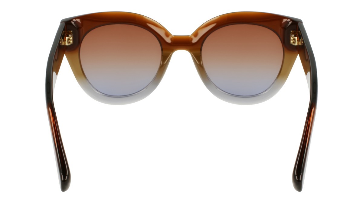 Occhiali da sole Longchamp LO750S (208) colore transparent gradient brown/azu forma rotondo lenti gradient brown blue