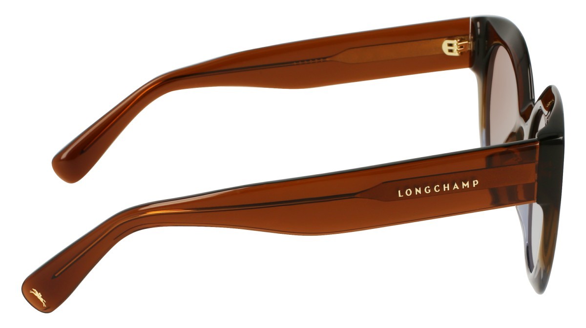 Occhiali da sole Longchamp LO750S (208) colore transparent gradient brown/azu forma rotondo lenti gradient brown blue