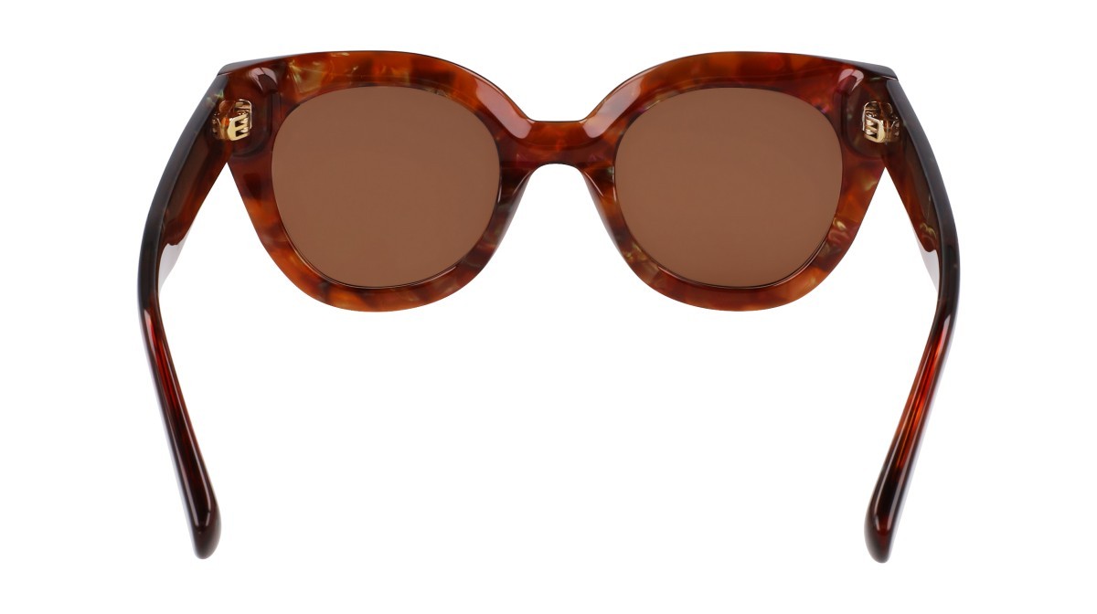 Sonnenbrillen Longchamp LO750S (237) farbe textured brown form rund gläser solid brown