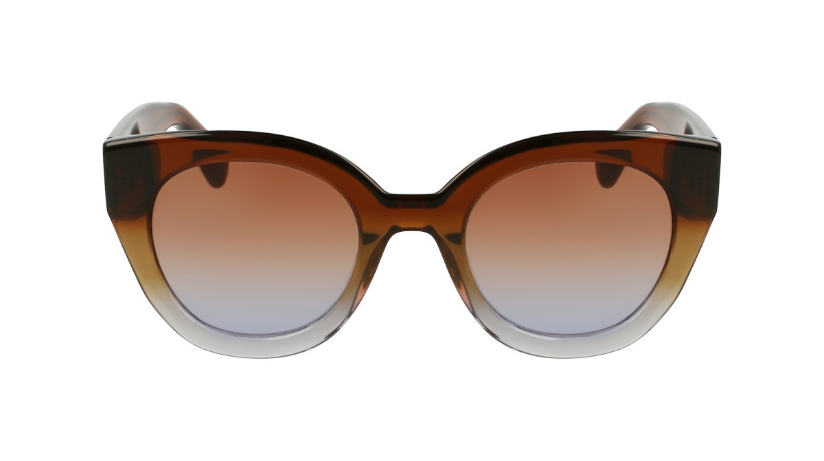 Occhiali da sole Longchamp LO750S N (208) colore transparent gradient brown/azu forma rotondo 