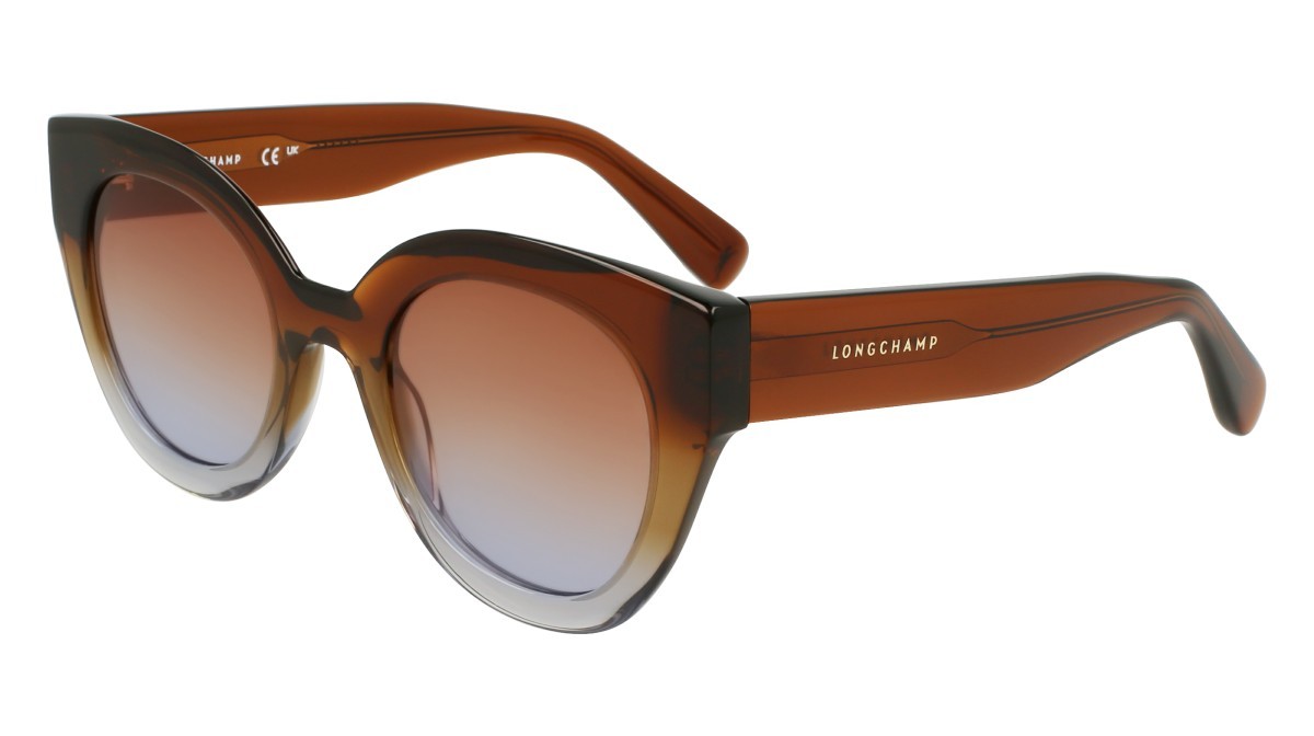 Occhiali da sole Longchamp LO750S N (208) colore transparent gradient brown/azu forma rotondo 