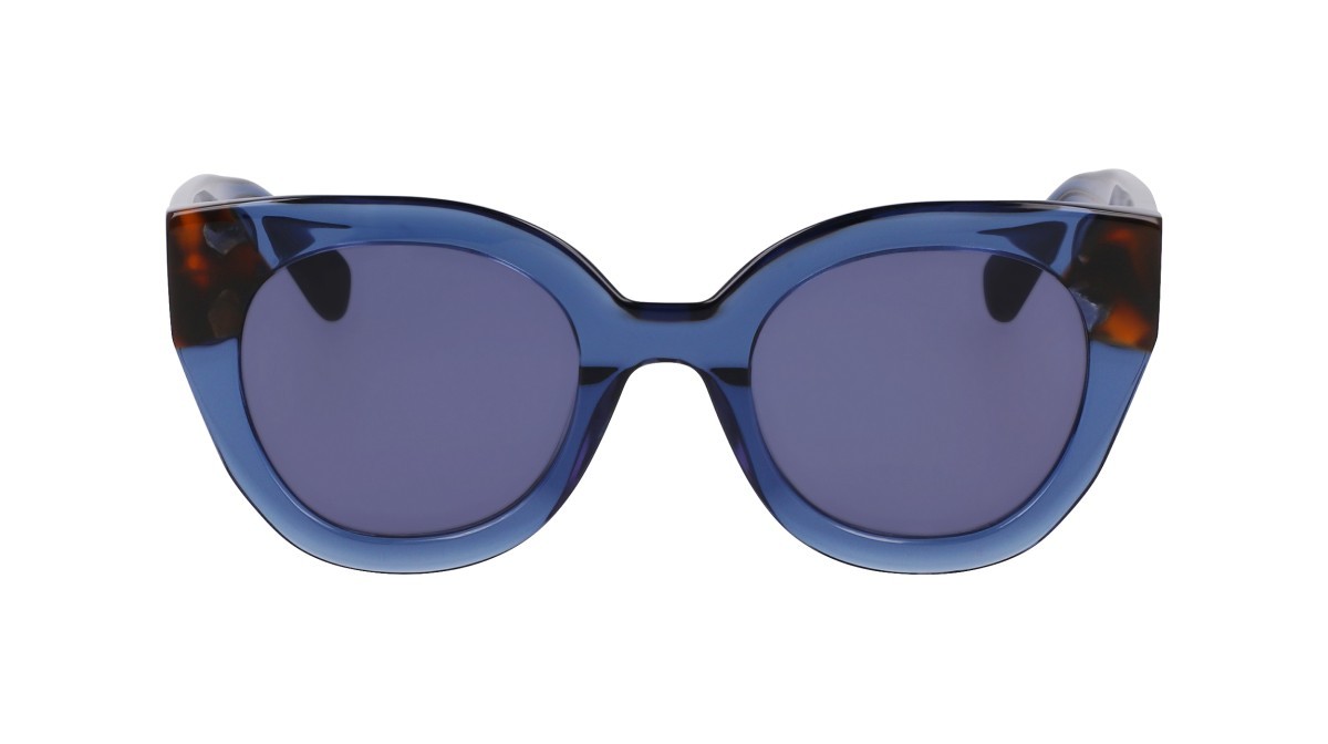 Sonnenbrillen Longchamp LO750S N (430) farbe blue/havana form rund 