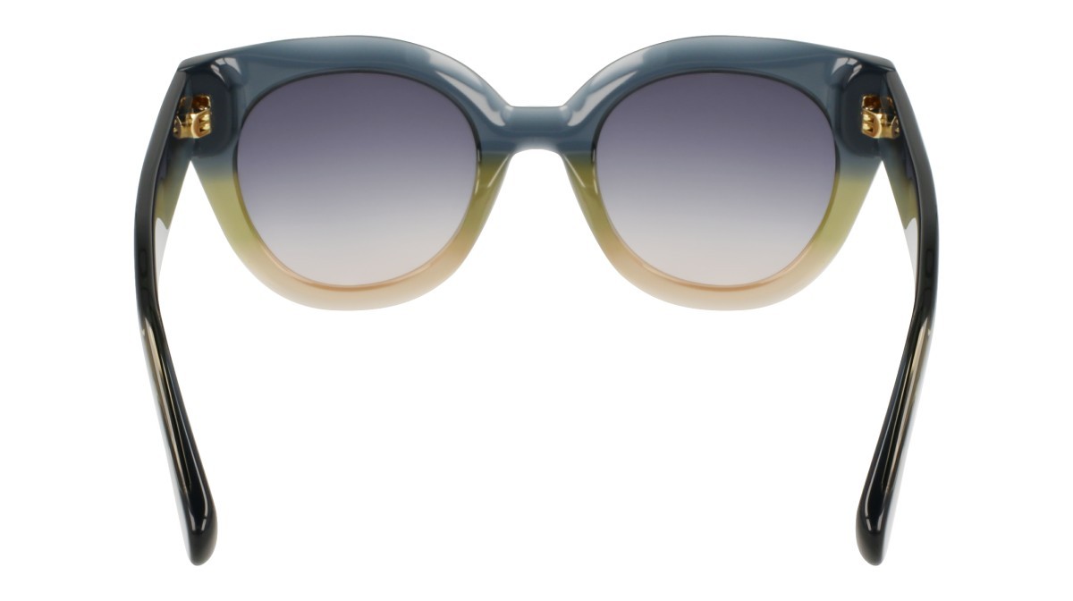 Occhiali da sole Longchamp LO750S N (434) colore transparent gradient blue/beig forma rotondo 
