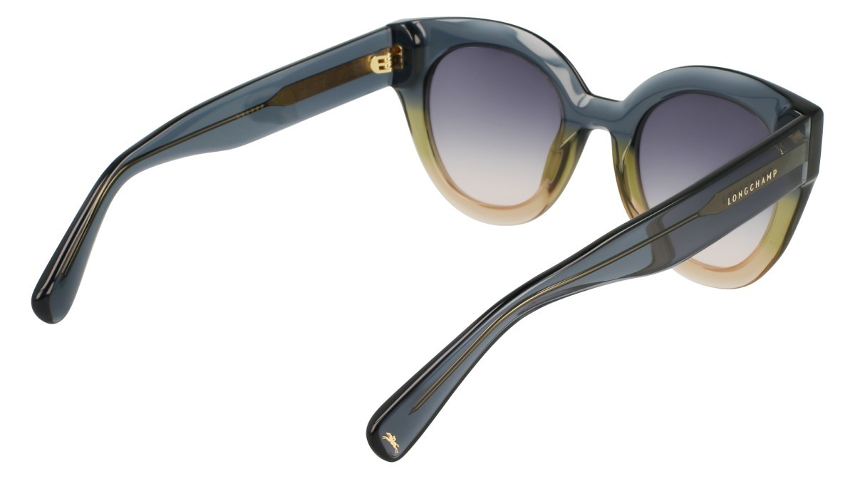 Occhiali da sole Longchamp LO750S N (434) colore transparent gradient blue/beig forma rotondo 