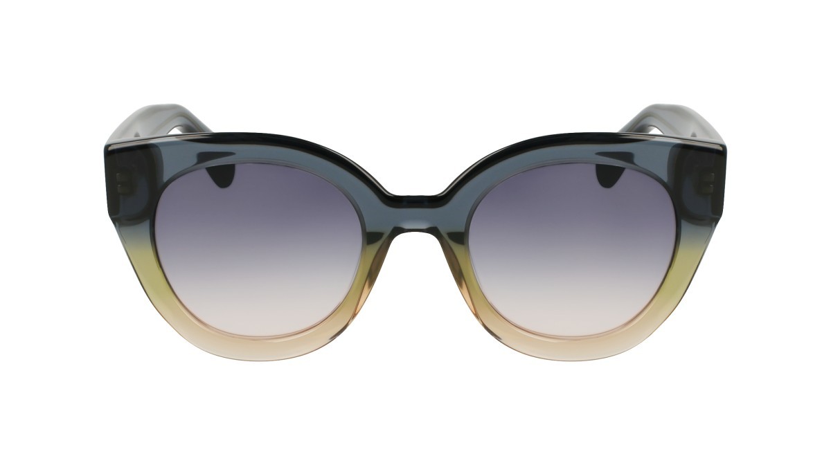 Occhiali da sole Longchamp LO750S N (434) colore transparent gradient blue/beig forma rotondo 