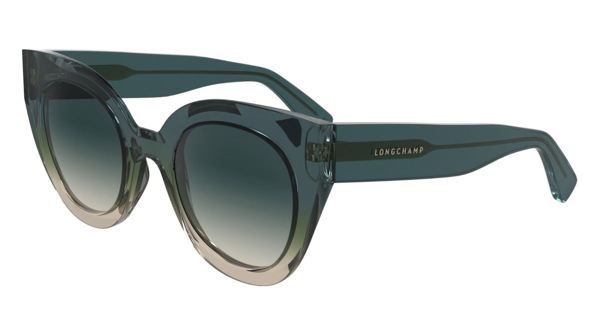 Occhiali da sole Longchamp LO750S N (434) colore transparent gradient blue/beig forma rotondo 