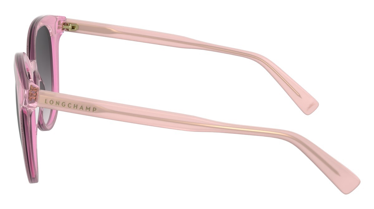 Occhiali da sole Longchamp LO752S (650) colore pink forma rotondo lenti gradient grey/skin