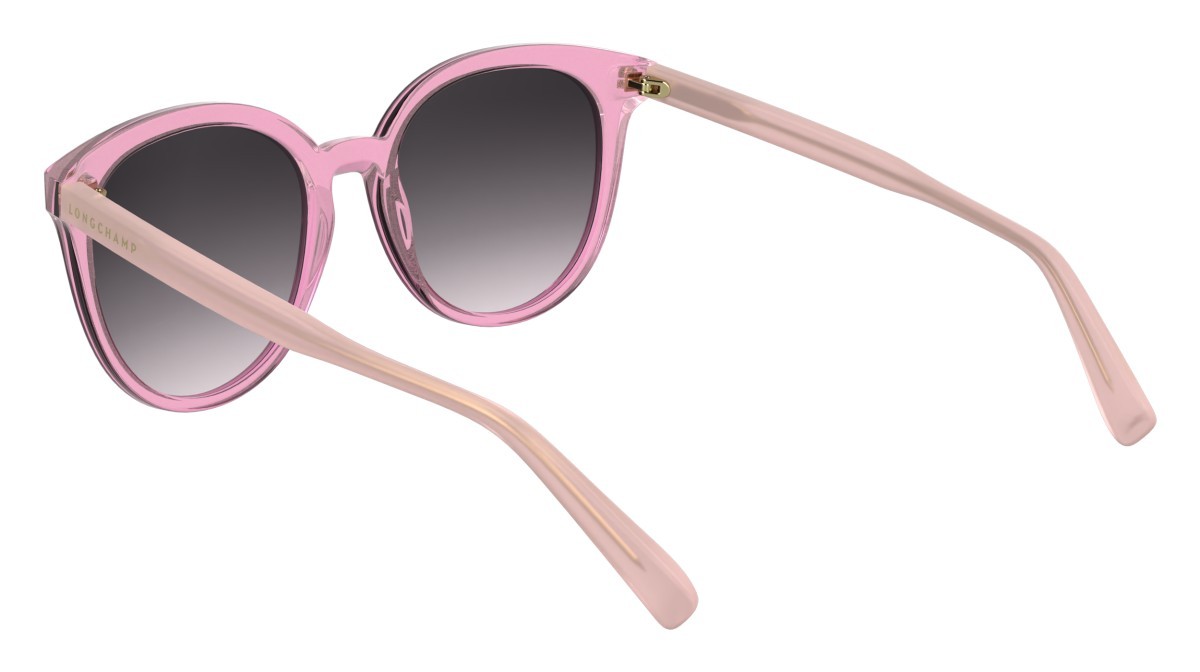 Occhiali da sole Longchamp LO752S (650) colore pink forma rotondo lenti gradient grey/skin