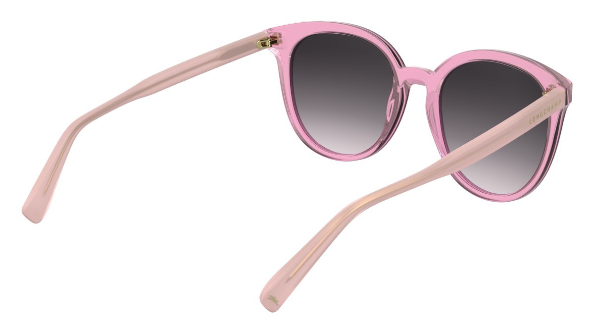 Occhiali da sole Longchamp LO752S (650) colore pink forma rotondo lenti gradient grey/skin