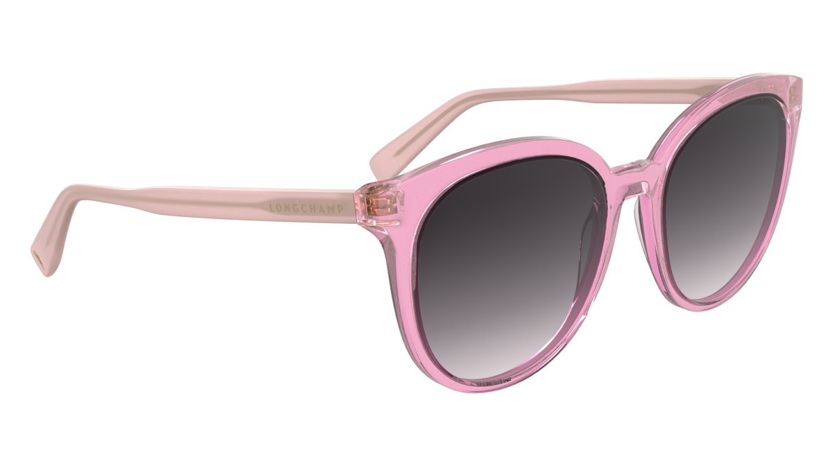 Occhiali da sole Longchamp LO752S (650) colore pink forma rotondo lenti gradient grey/skin
