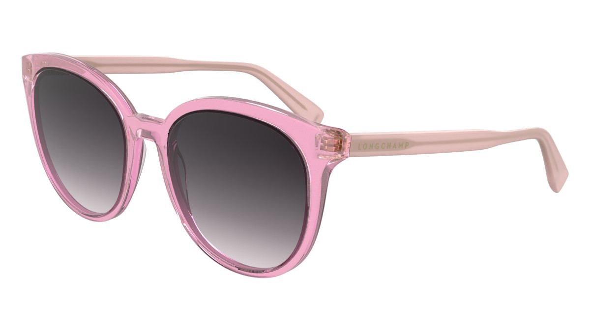 Occhiali da sole Longchamp LO752S (650) colore pink forma rotondo lenti gradient grey/skin