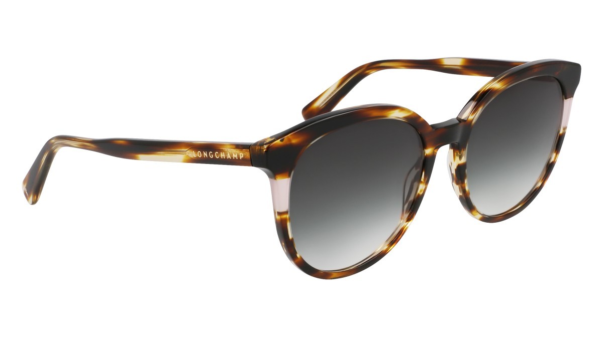 Occhiali da sole Longchamp LO752S N (211) colore striped brown forma rotondo 