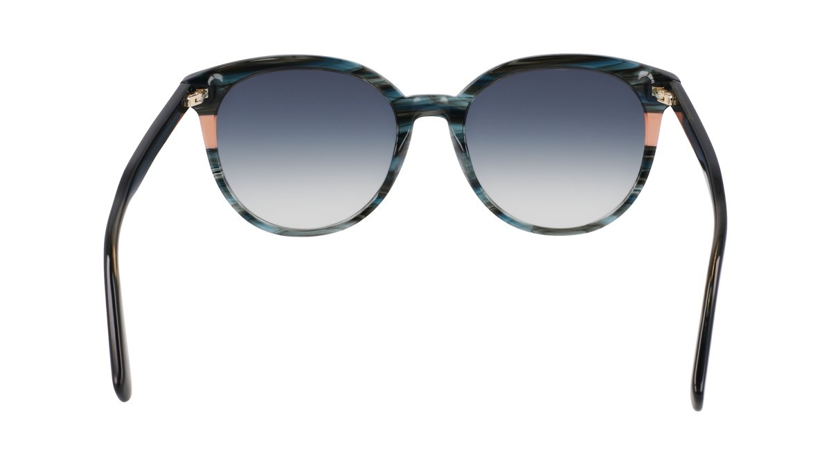 Sunglasses Longchamp LO752S N (406) color textured blue shape round 