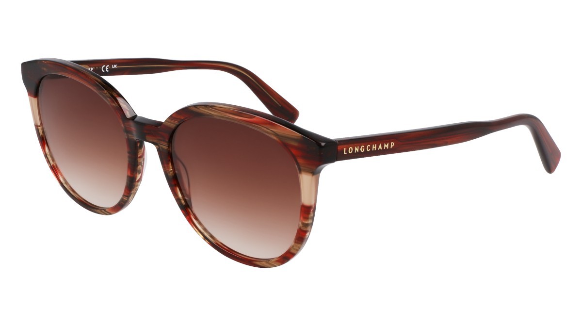 Occhiali da sole Longchamp LO752S N (606) colore textured red forma rotondo 