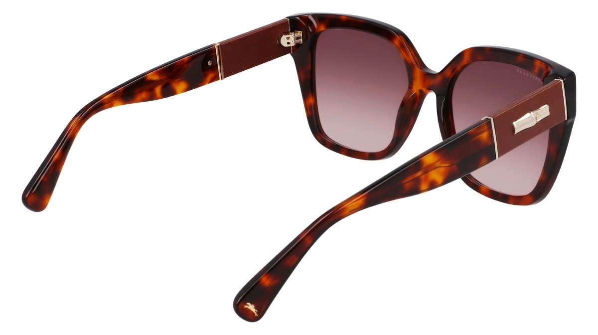 Occhiali da sole Longchamp LO754SL (230) colore havana forma farfalla lenti gradient smoke rose