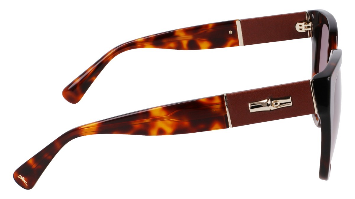 Occhiali da sole Longchamp LO754SL (230) colore havana forma farfalla lenti gradient smoke rose